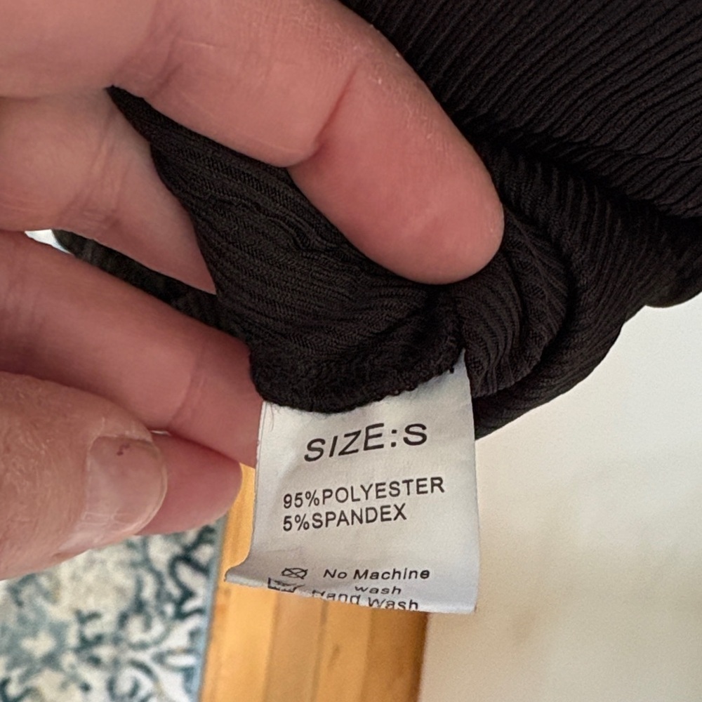 Black Ruched Drawstring Side Bodycon Mini Dress Size S - Picture 5 of 6